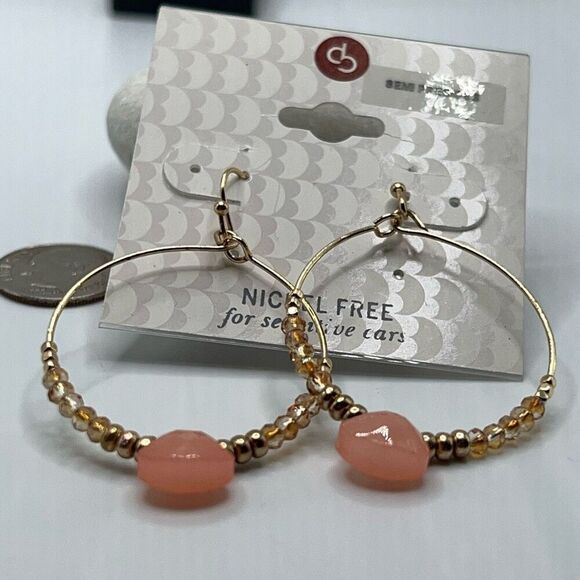 Dress Barn Gold Pink Earrings $16 ea or bundle 3/$25 - Picture 6 of 7